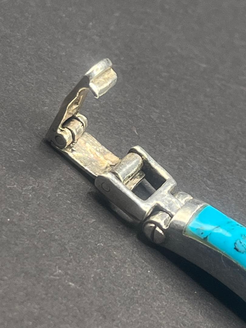 【激レア】シルバー925 ターコイズ？ バングル ブレスレット