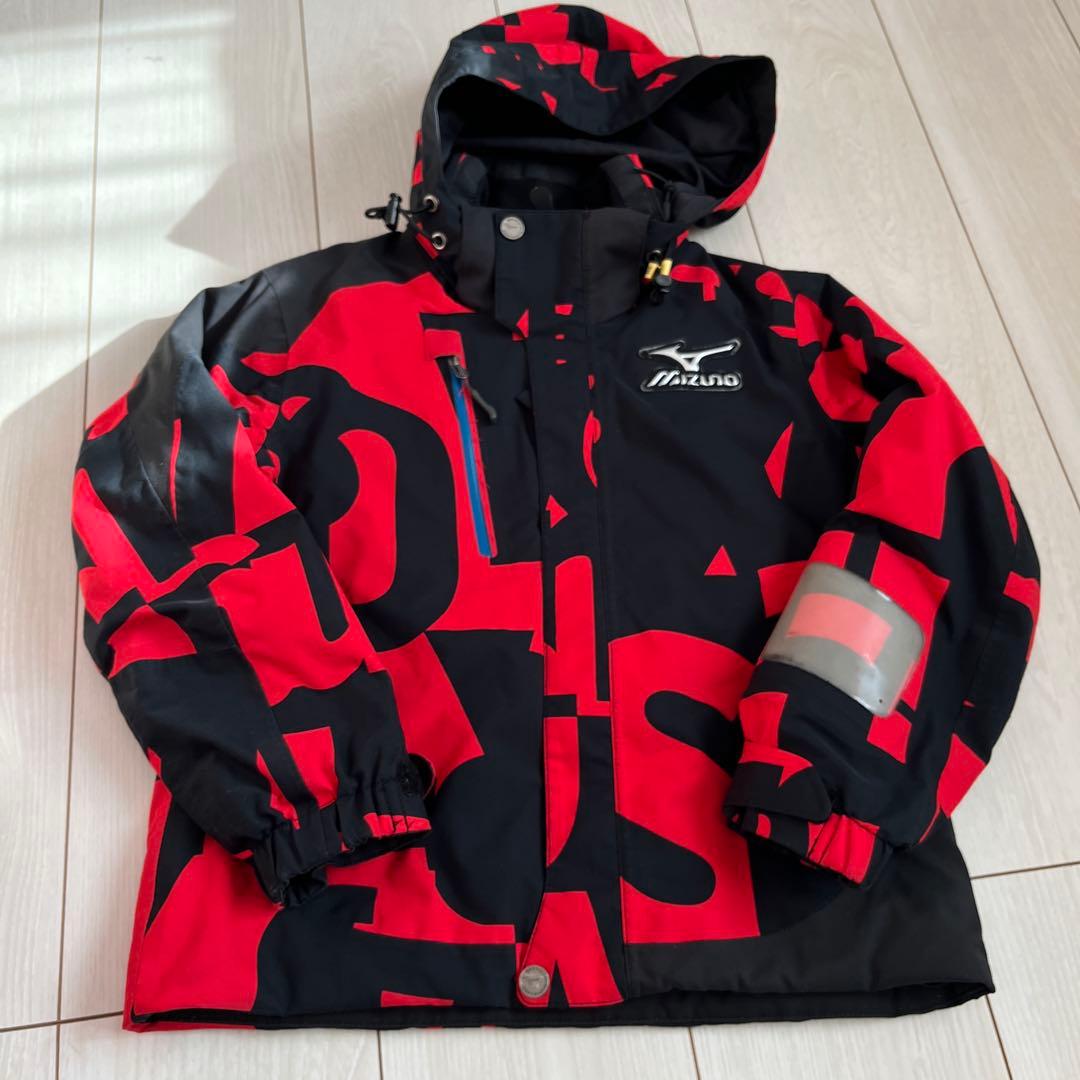 ミズノ　ウェア　スキー　120センチ　赤✖️黒