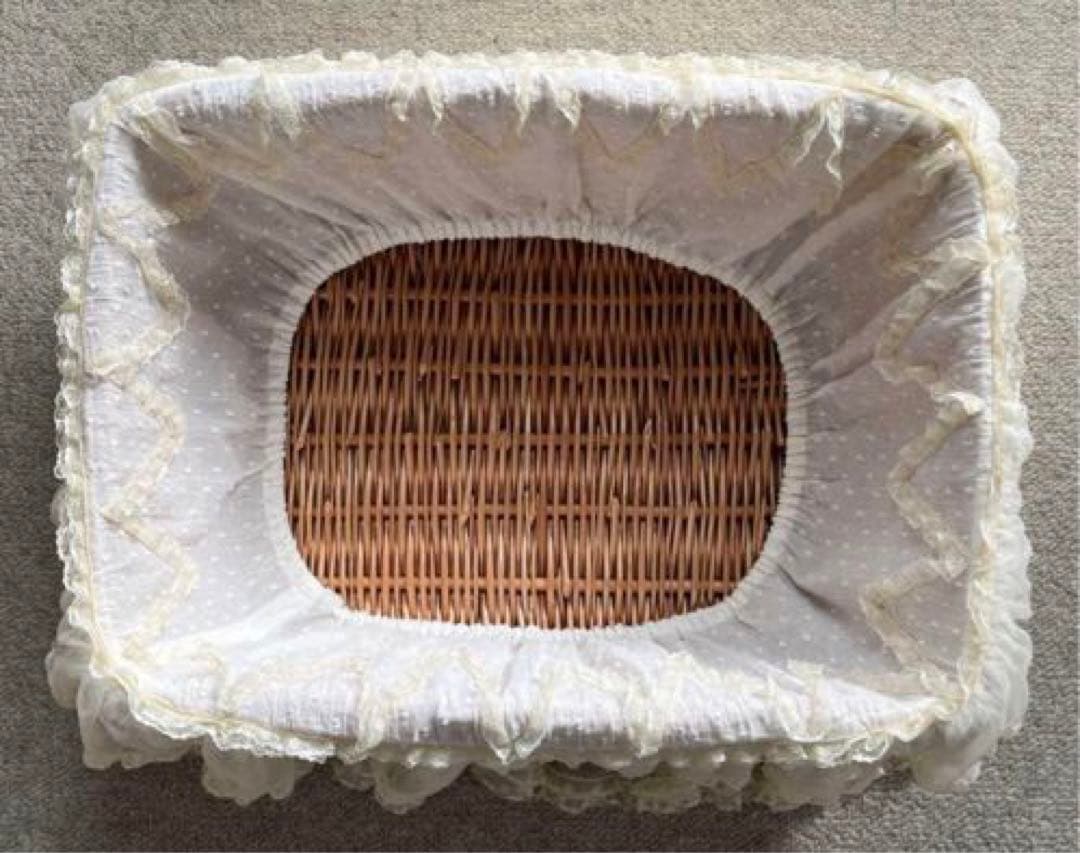 サエラ風 レース バスケット ハンドメイド 薔薇 ローズ