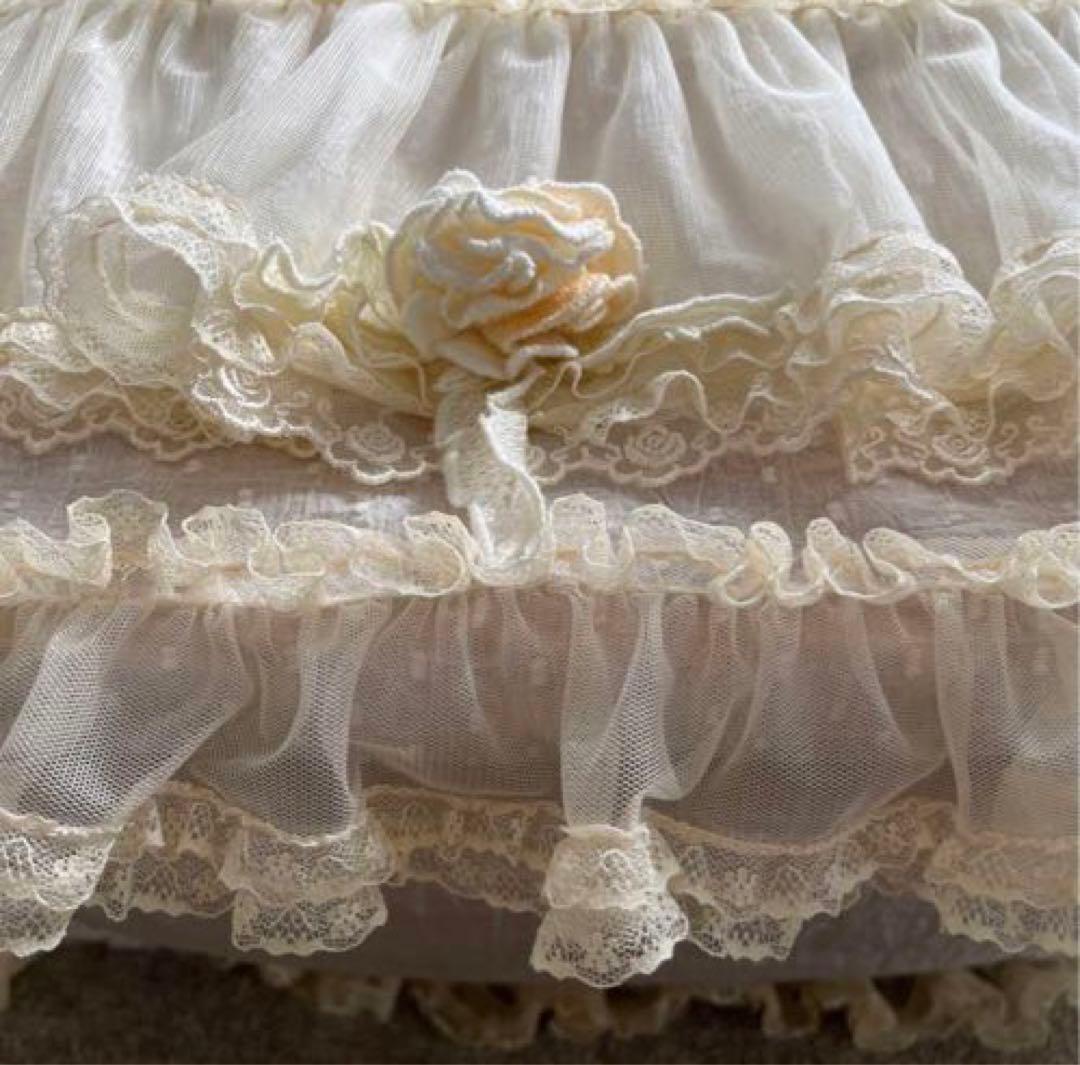 サエラ風 レース バスケット ハンドメイド 薔薇 ローズ