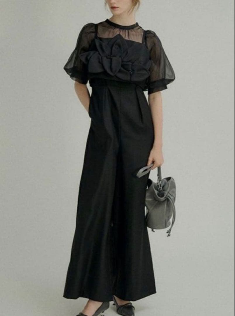 【le'rure】Flower bustier set combinaison