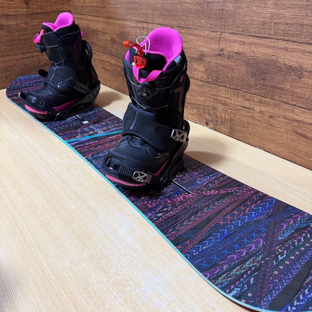美品　BURTON バートン　レディース　スノーボード3点　メンテナンス済み