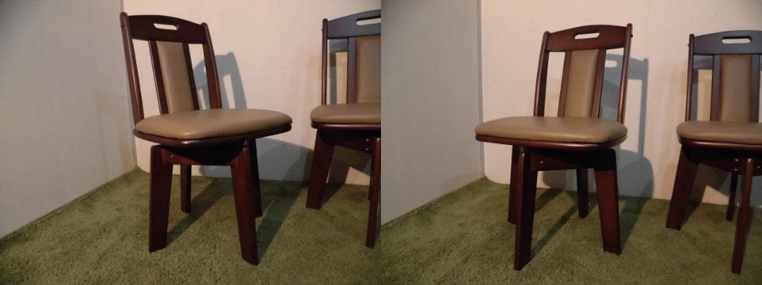 送料無料【限定品/新品】★高級回転ダイニングチェア6脚セット【ダークブラウン】