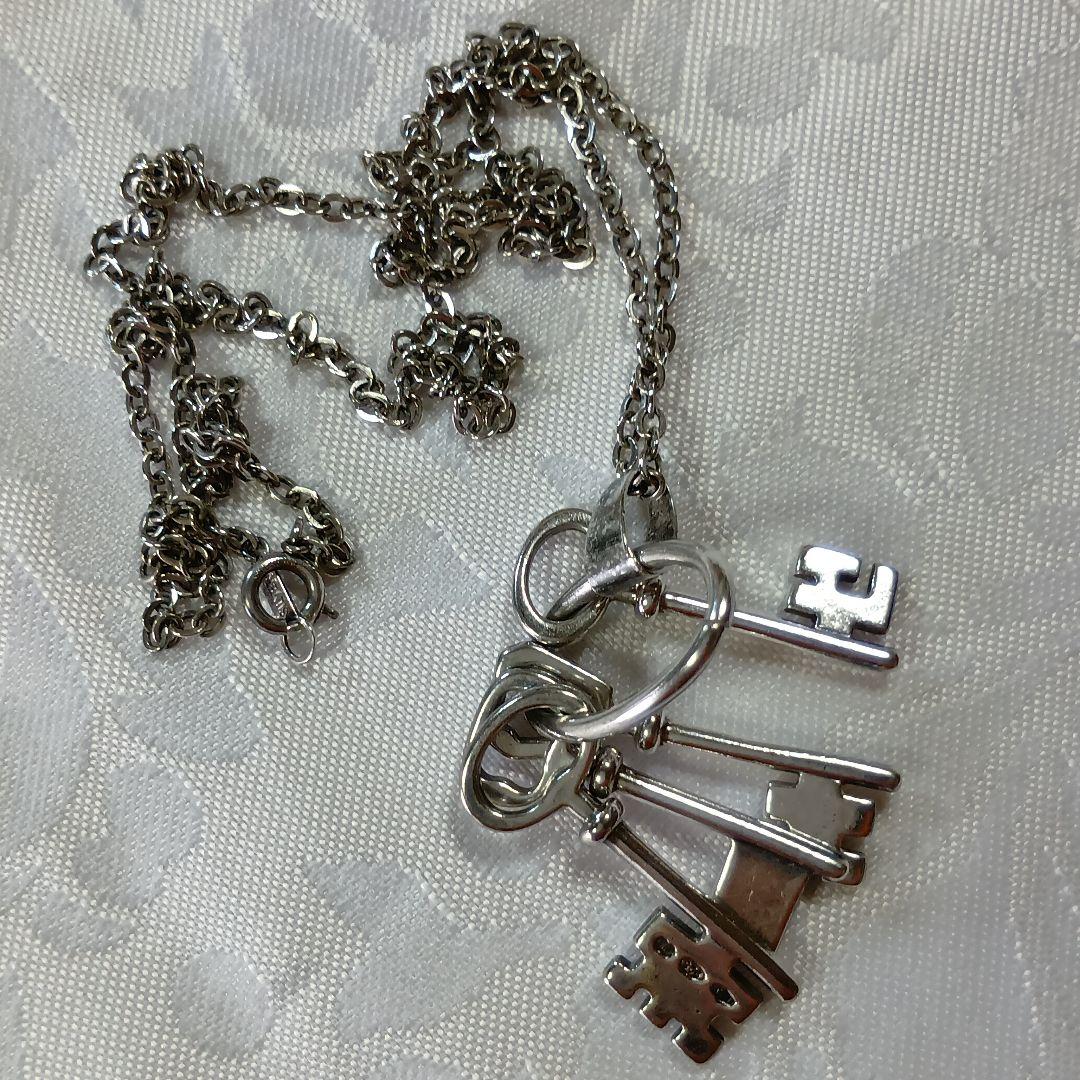 「銀の鍵束」スターリングシルバー(925シルバー)　ネックレス
