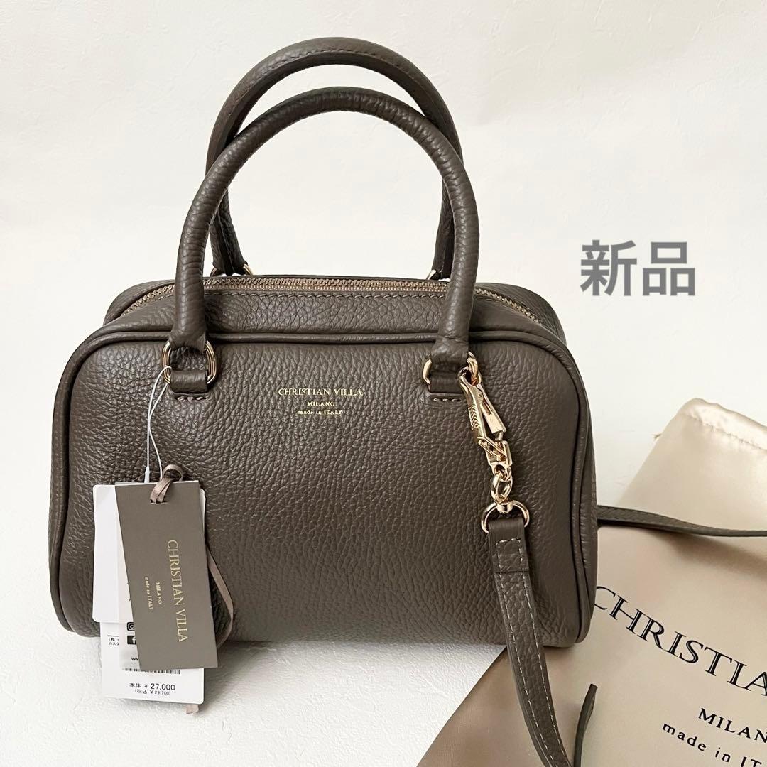 定価約3万 新品 タグ付 CHRISTIAN VILLA ミニボストンバッグ