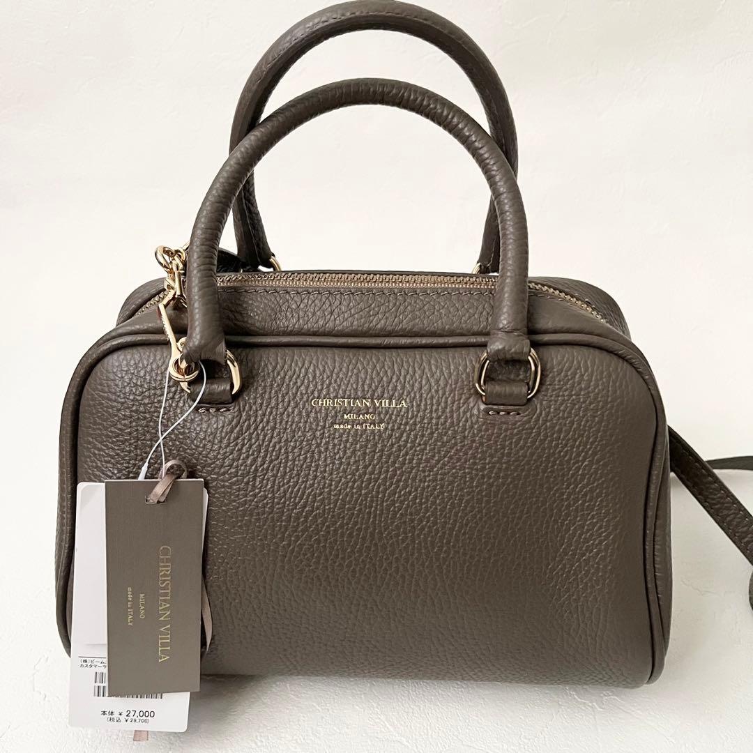 定価約3万 新品 タグ付 CHRISTIAN VILLA ミニボストンバッグ