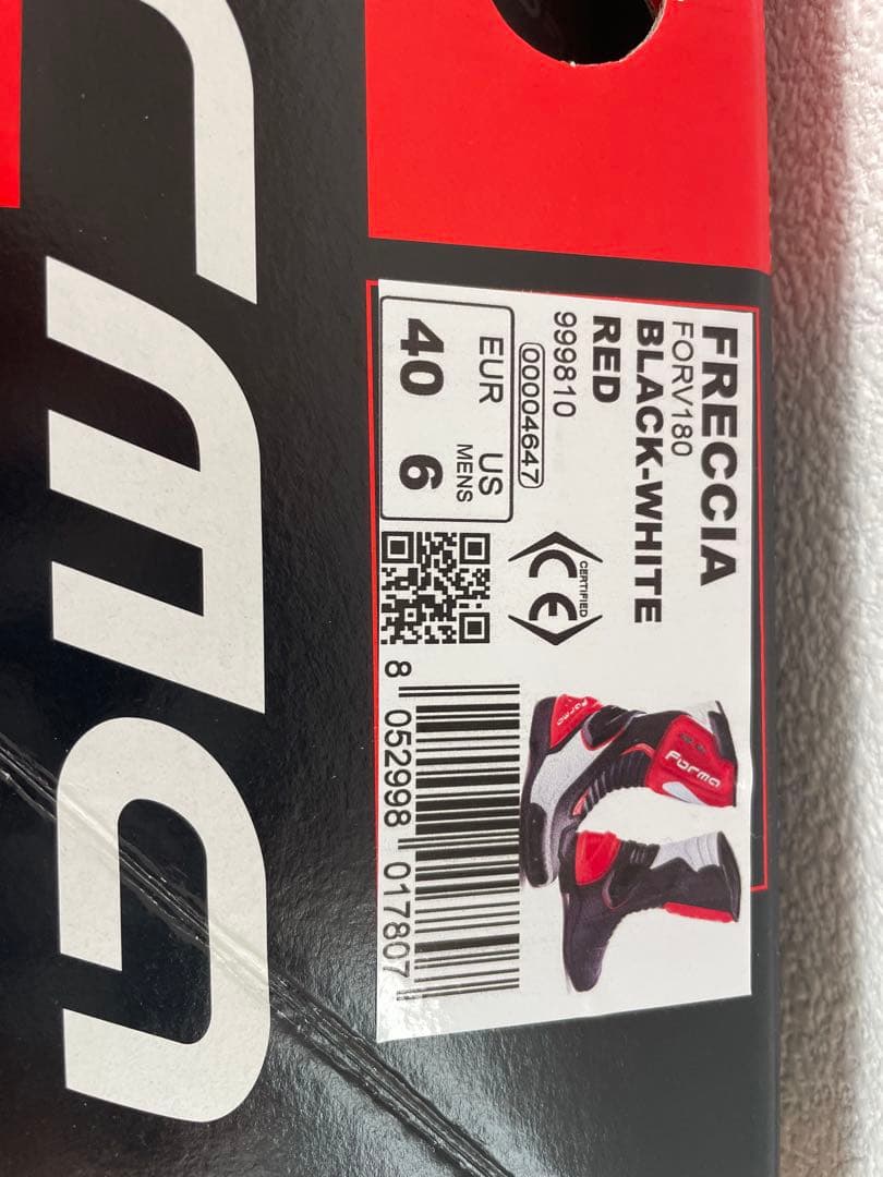 Forma レーシングブーツ 赤/黒/白 箱付き