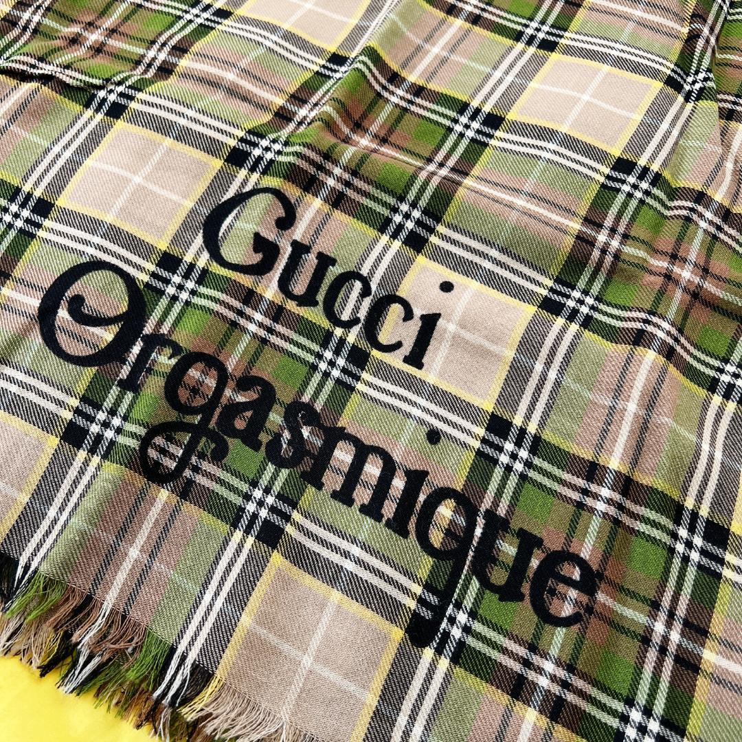 新品未使用　Gucci Orgasmique チェッカースカーフ