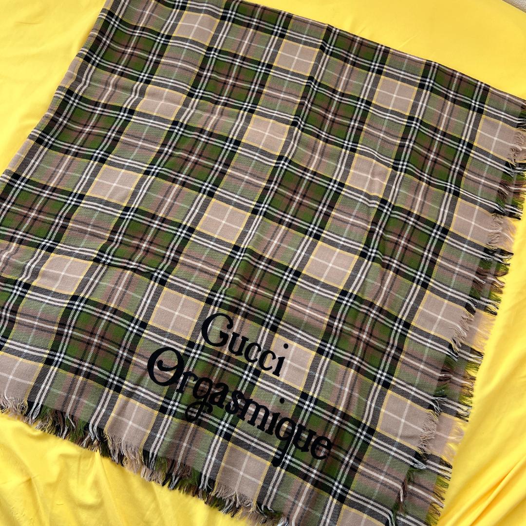 新品未使用　Gucci Orgasmique チェッカースカーフ