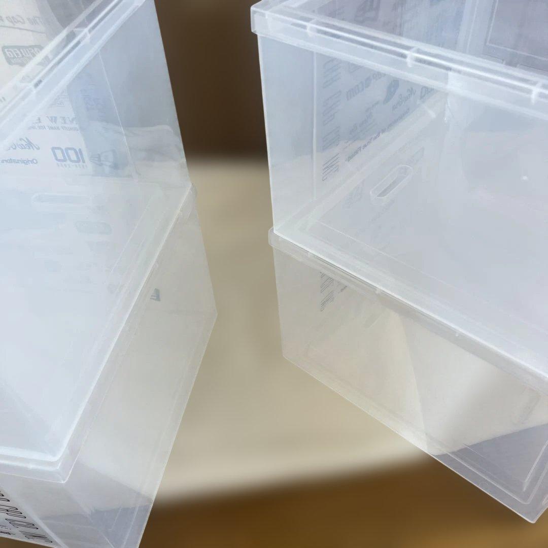 タワーボックス　ニューエラ　ロゴ　クリア4箱　収納　帽子