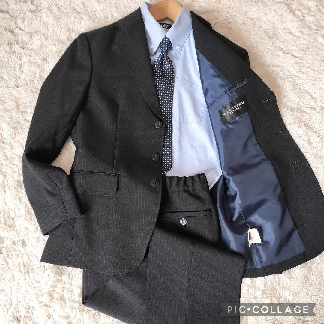 【極美品】ミチコロンドン 男の子フォーマルスーツ 150｜卒服 6点セット黒