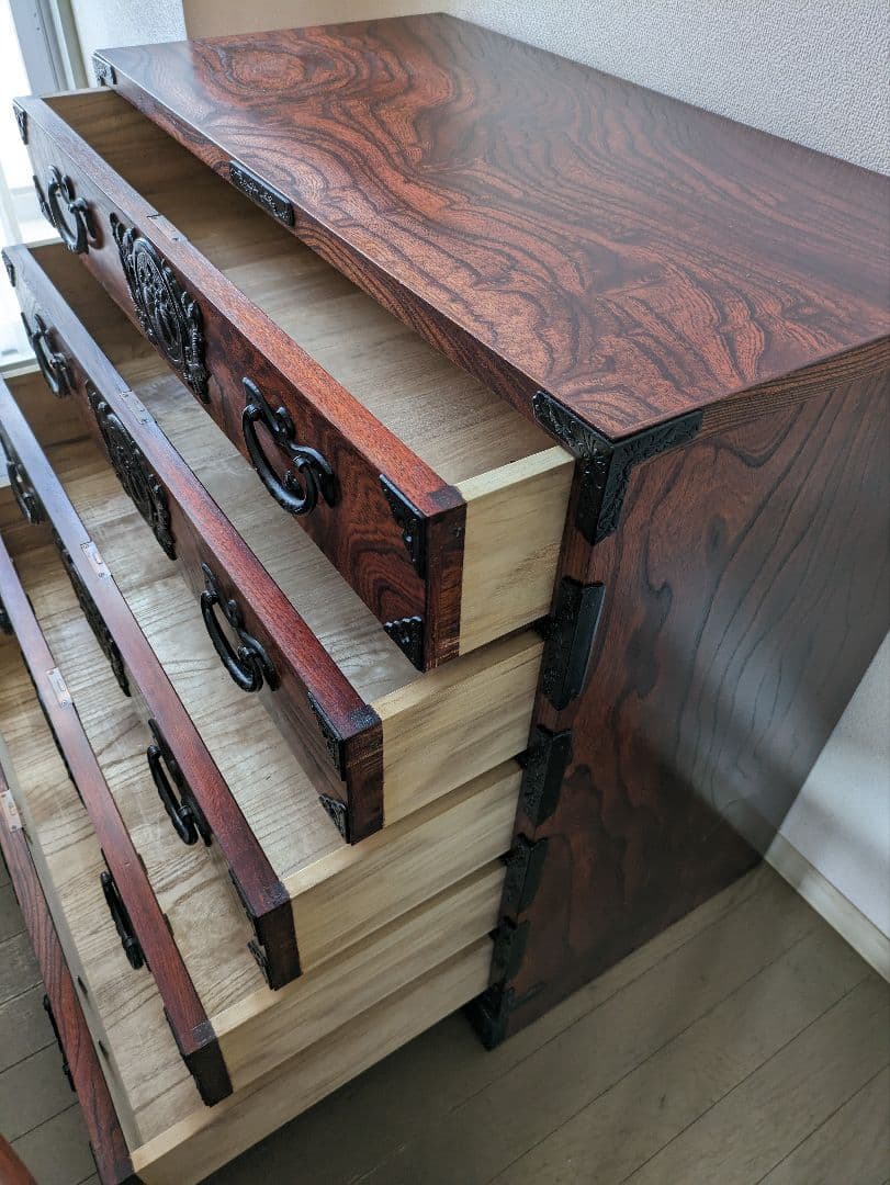 岩谷堂箪笥 チェスト 5段　鍵2本付き