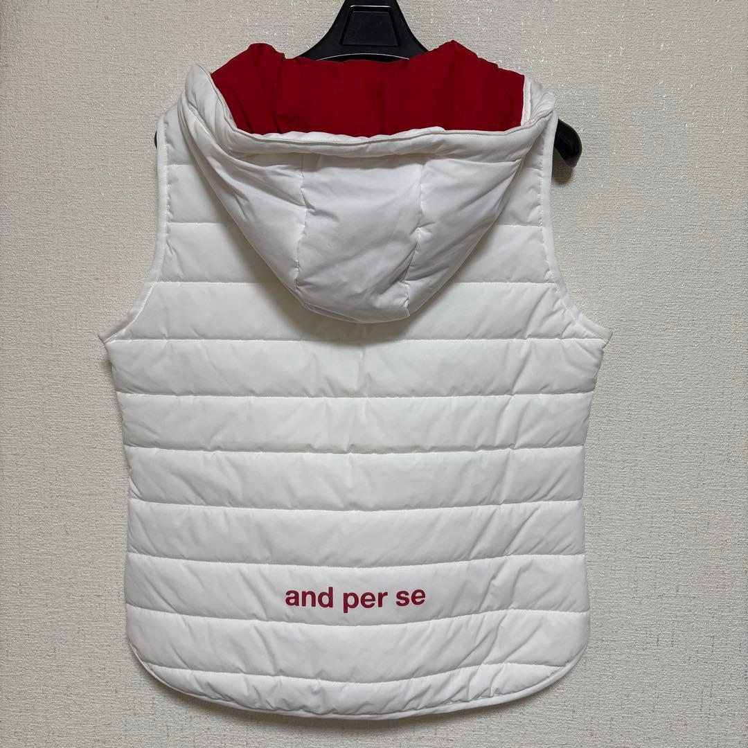 and per se フード付きダウンベスト Mサイズ　未使用品