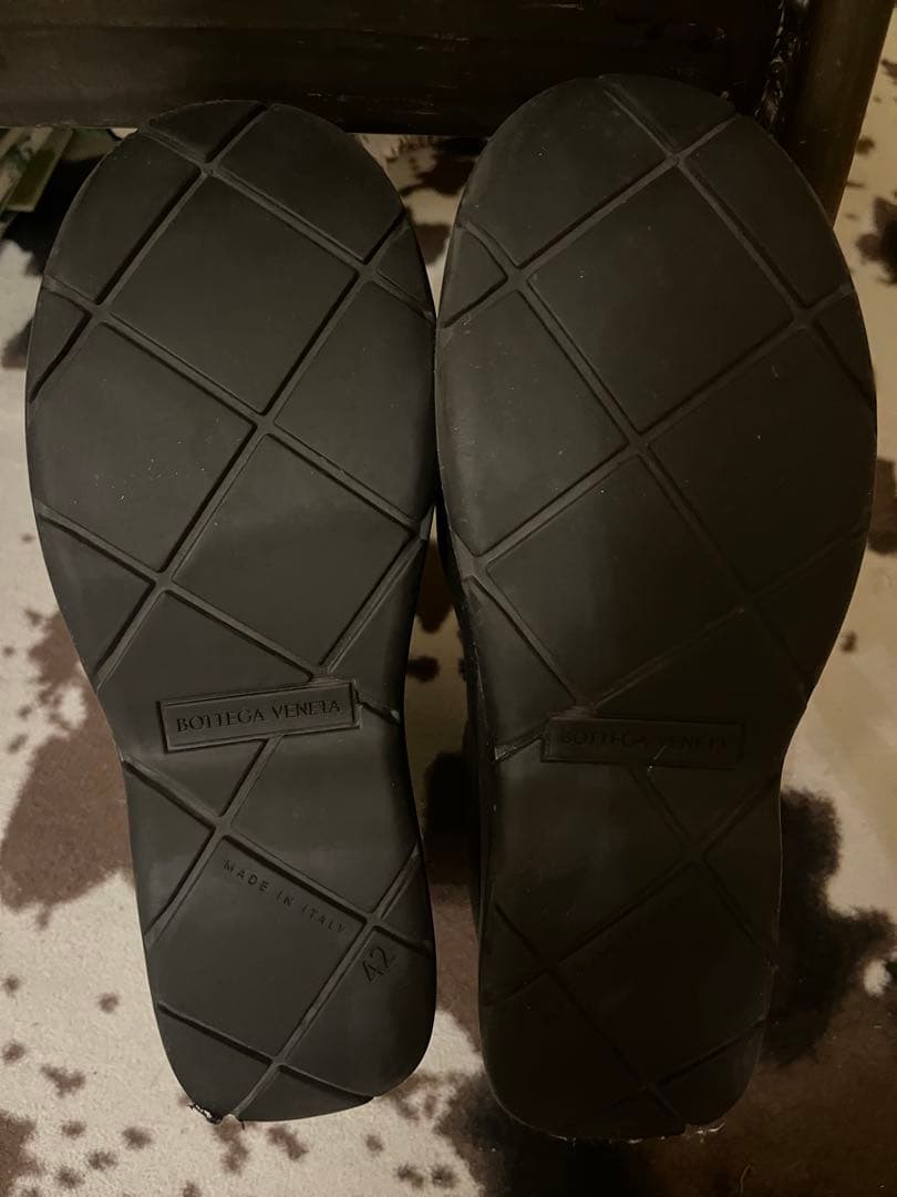 【美品】BOTTEGA VENETA ブラック パドルブーツ 42 ボッテガ