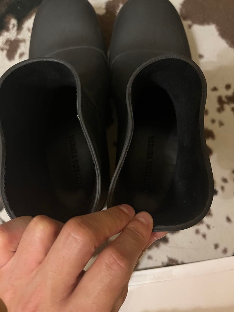 【美品】BOTTEGA VENETA ブラック パドルブーツ 42 ボッテガ