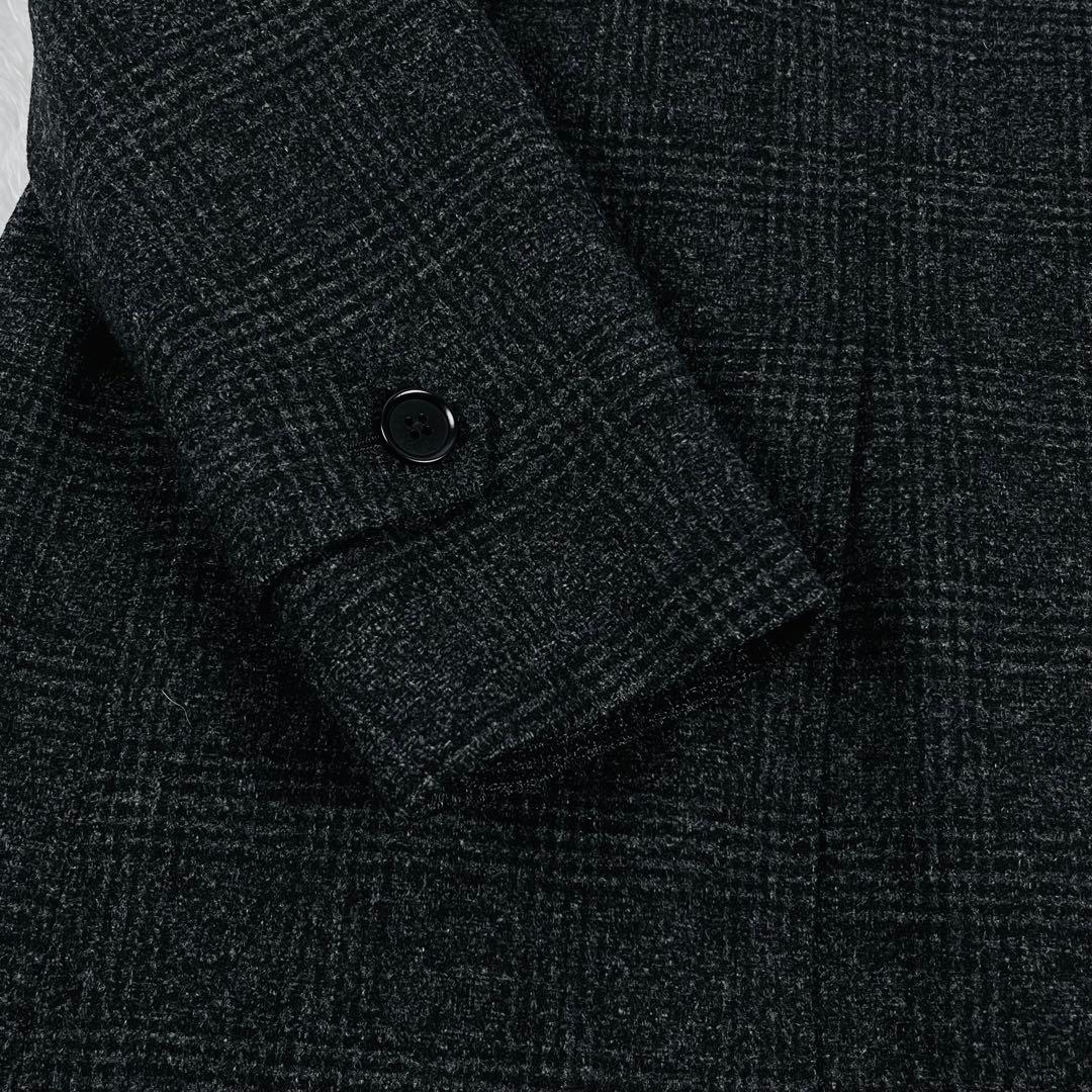 グリーンレーベル×ロロピアーナ ステンカラーコート Lライナー着脱可　チェック