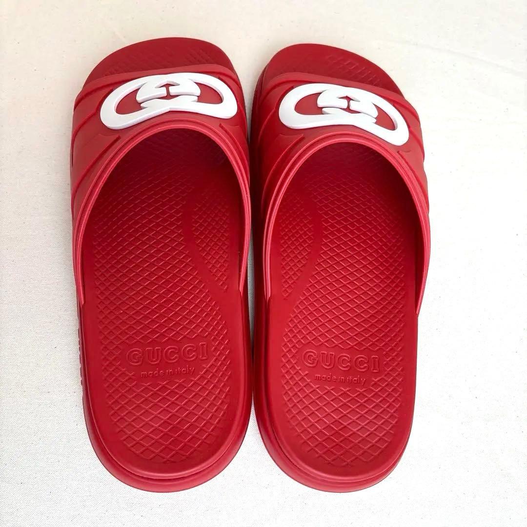 【新品】GUCCI サンダル　ラバー　レッド 29cm