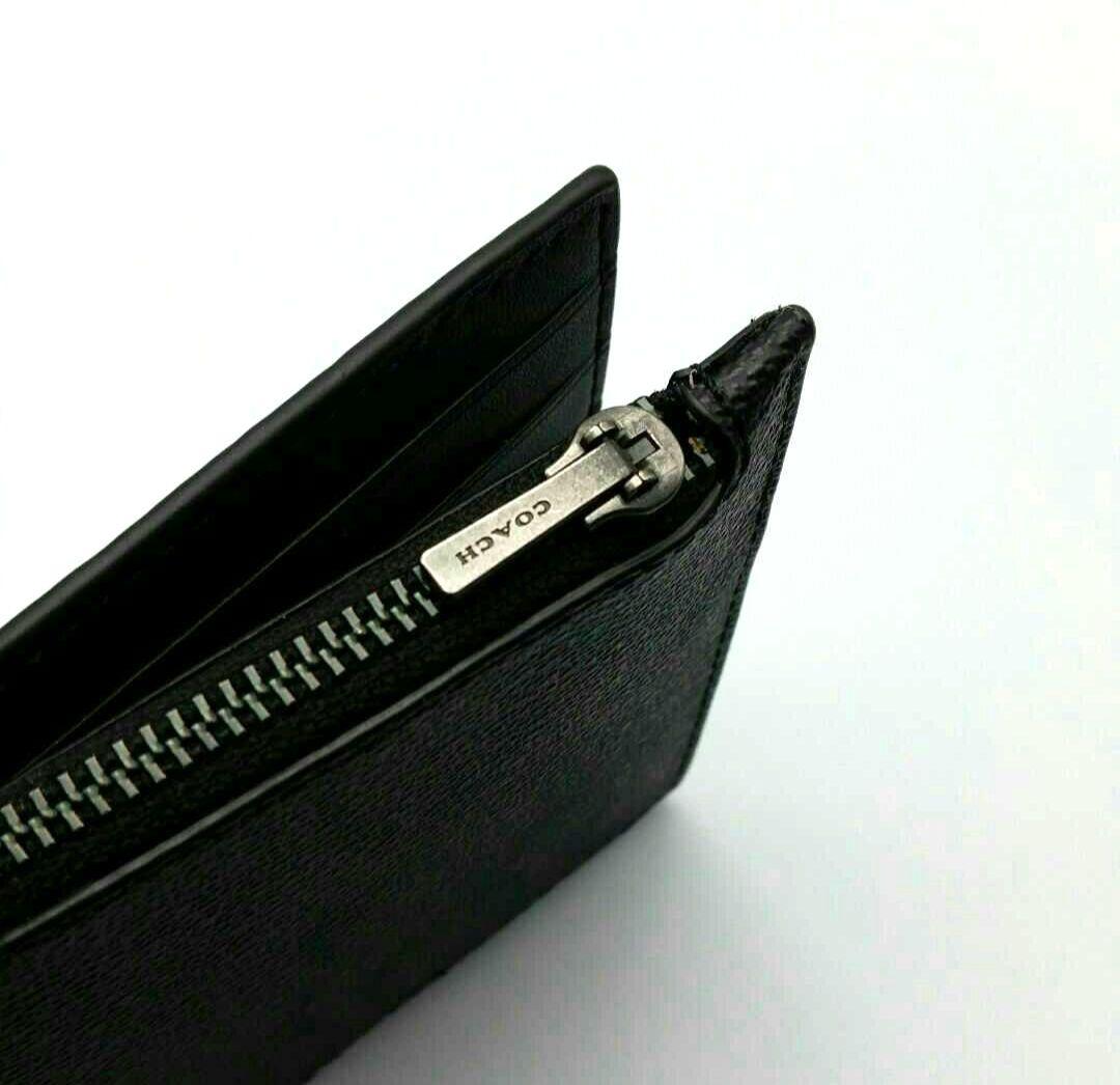 COACH マネークリップ 新品 チャコール×ブラック 限定品 コーチ メンズ