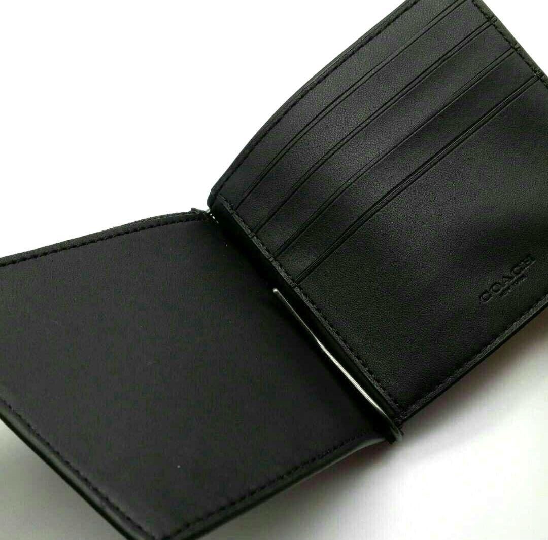 COACH マネークリップ 新品 チャコール×ブラック 限定品 コーチ メンズ