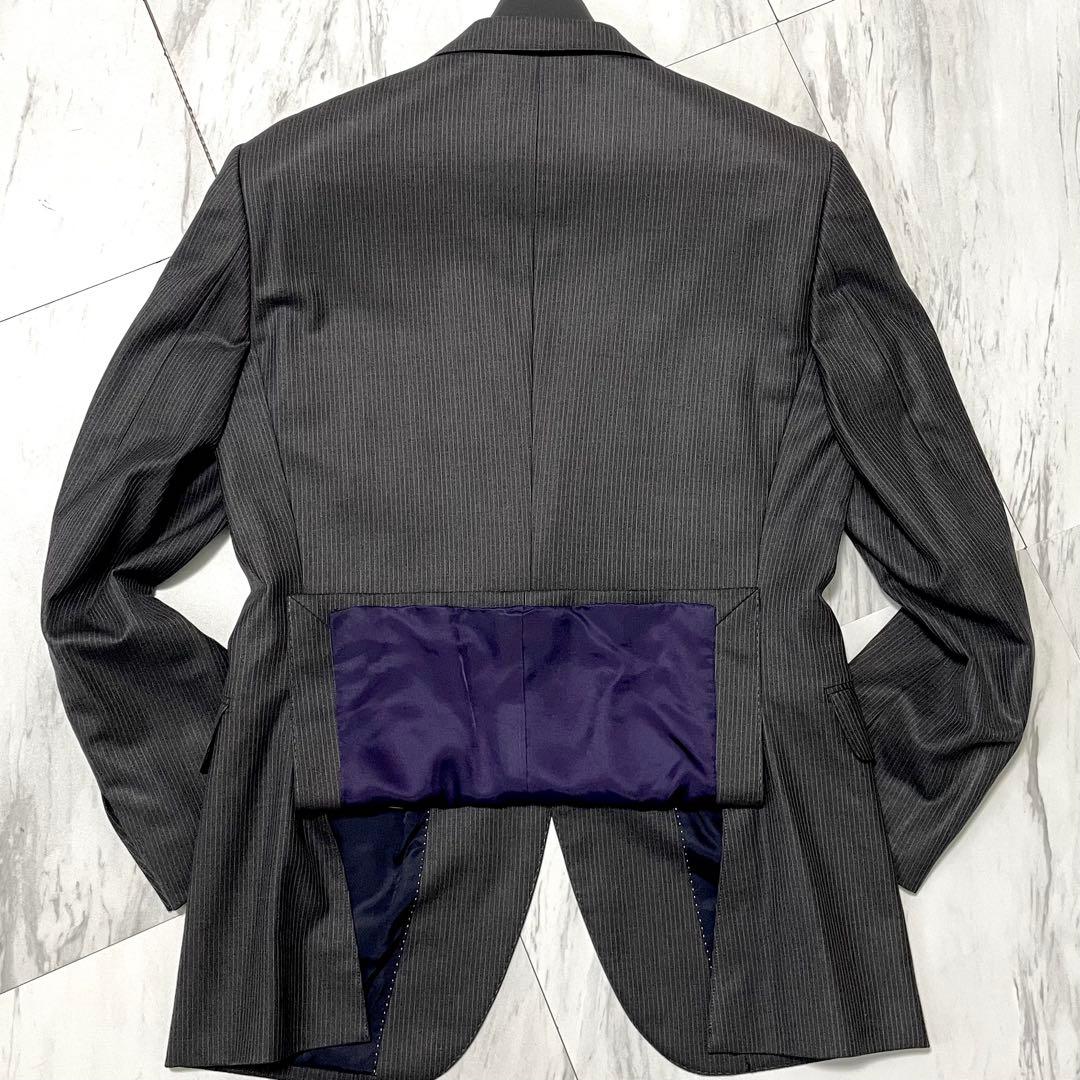 美品⭐️ポールスミス × ゼニア 3ピース マルチストライプ 裏地紫 グレー L