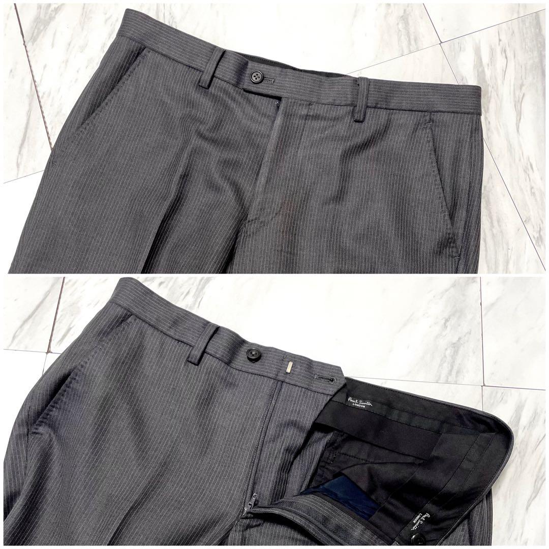 美品⭐️ポールスミス × ゼニア 3ピース マルチストライプ 裏地紫 グレー L