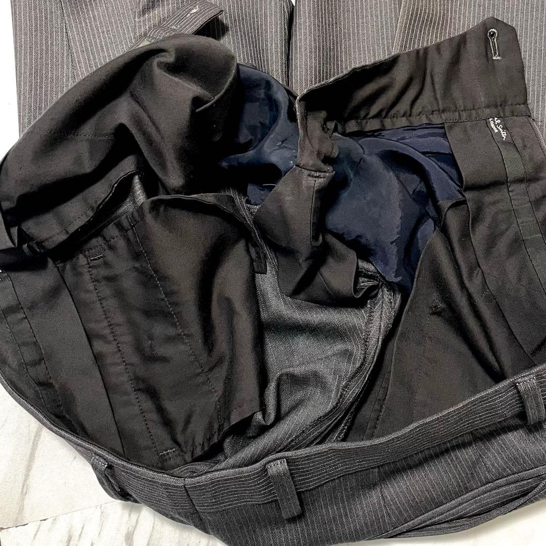 美品⭐️ポールスミス × ゼニア 3ピース マルチストライプ 裏地紫 グレー L