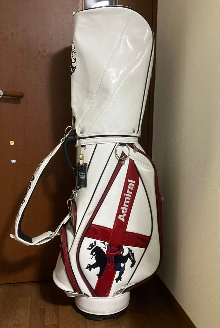 Admiral キャディバッグ ホワイト/レッド
