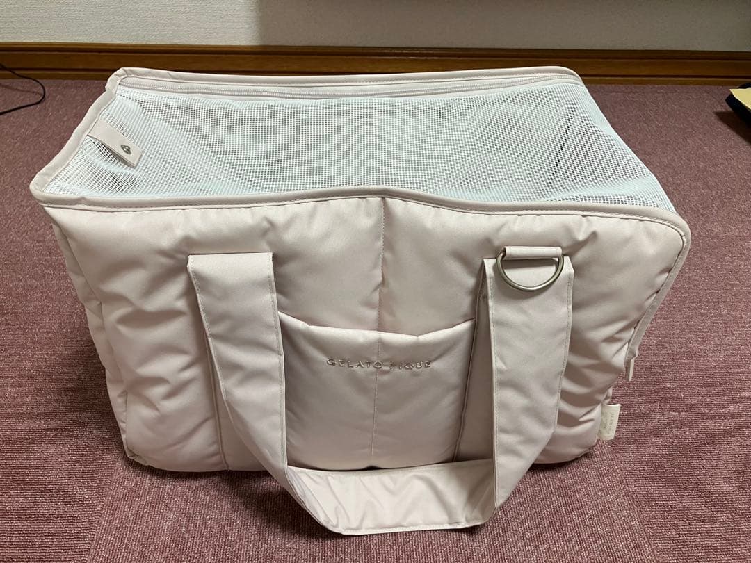 ARISAさま専用　ジェラートピケ　メッシュ上部 キャリーバッグ