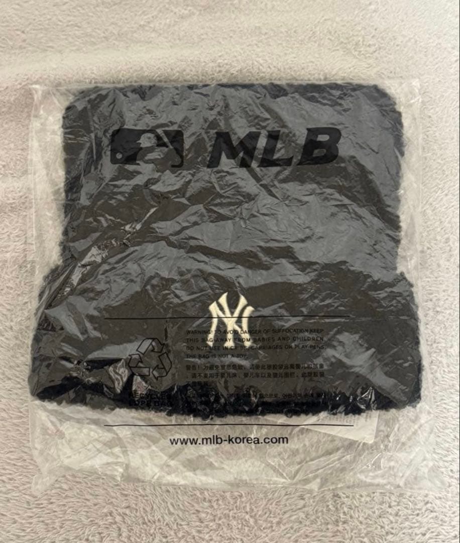 韓国限定 MLB 猫耳ニット帽 ビーニー 黒 aespa カリナ着用