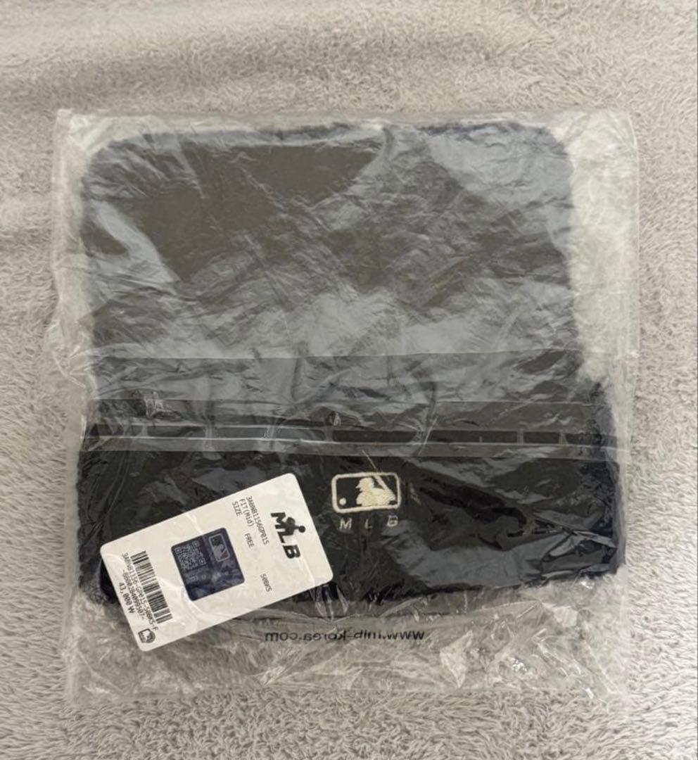 韓国限定 MLB 猫耳ニット帽 ビーニー 黒 aespa カリナ着用