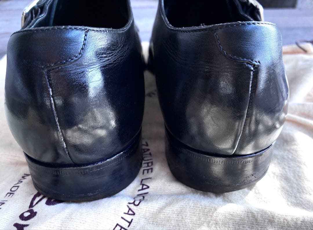 Enzo Bonafé エンッオ・ボナフェ　ブラック ダブルモンクシューズ