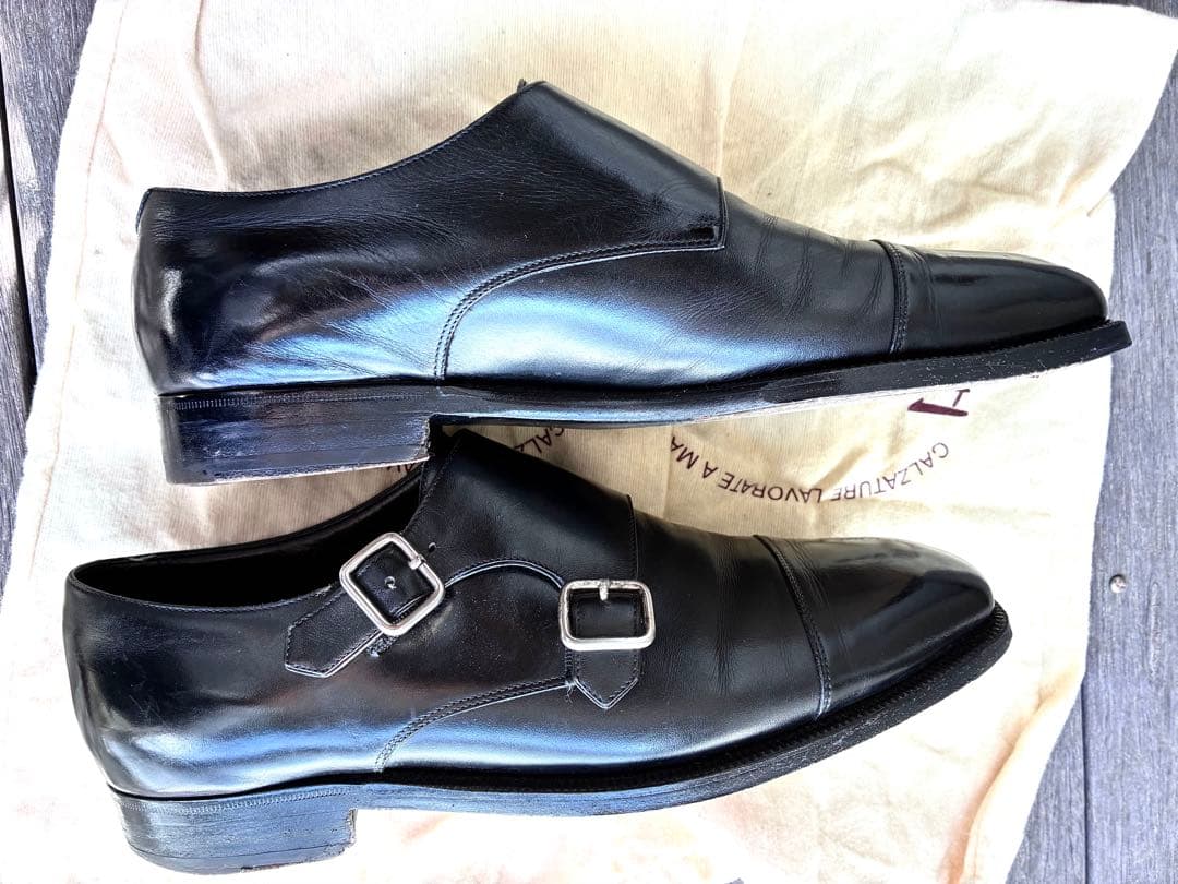 Enzo Bonafé エンッオ・ボナフェ　ブラック ダブルモンクシューズ