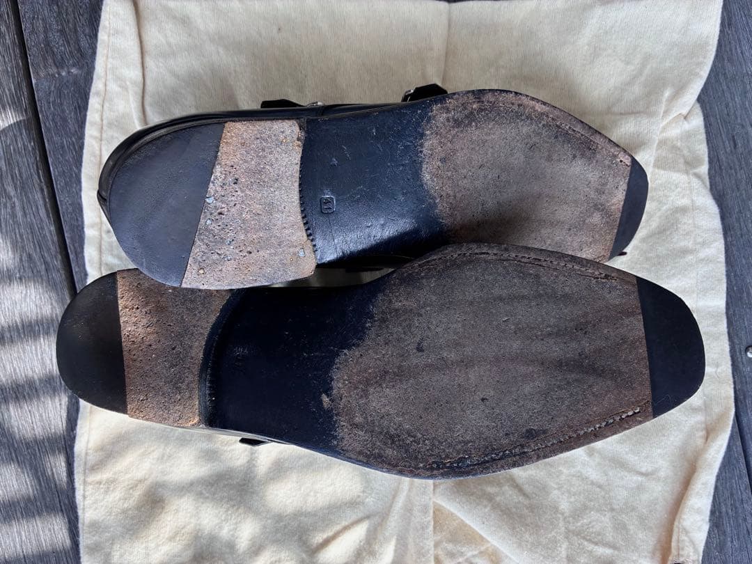 Enzo Bonafé エンッオ・ボナフェ　ブラック ダブルモンクシューズ