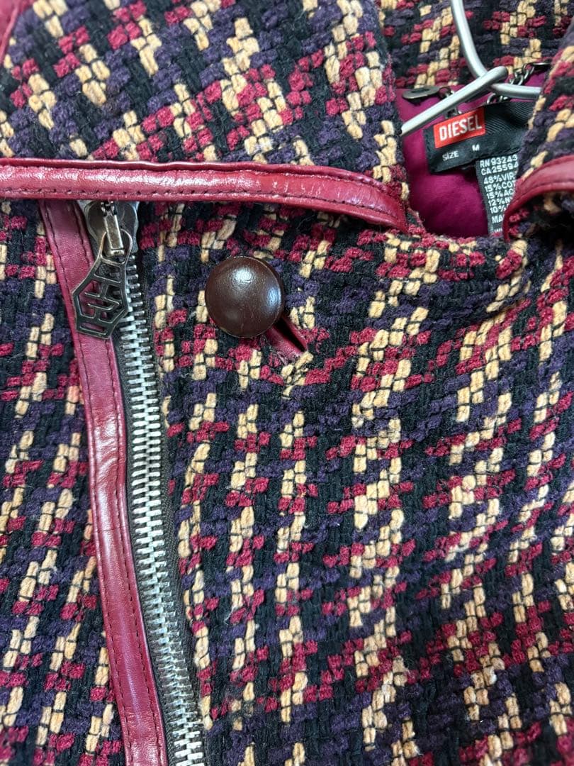 DIESEL ツイード ジャケット ライダース
