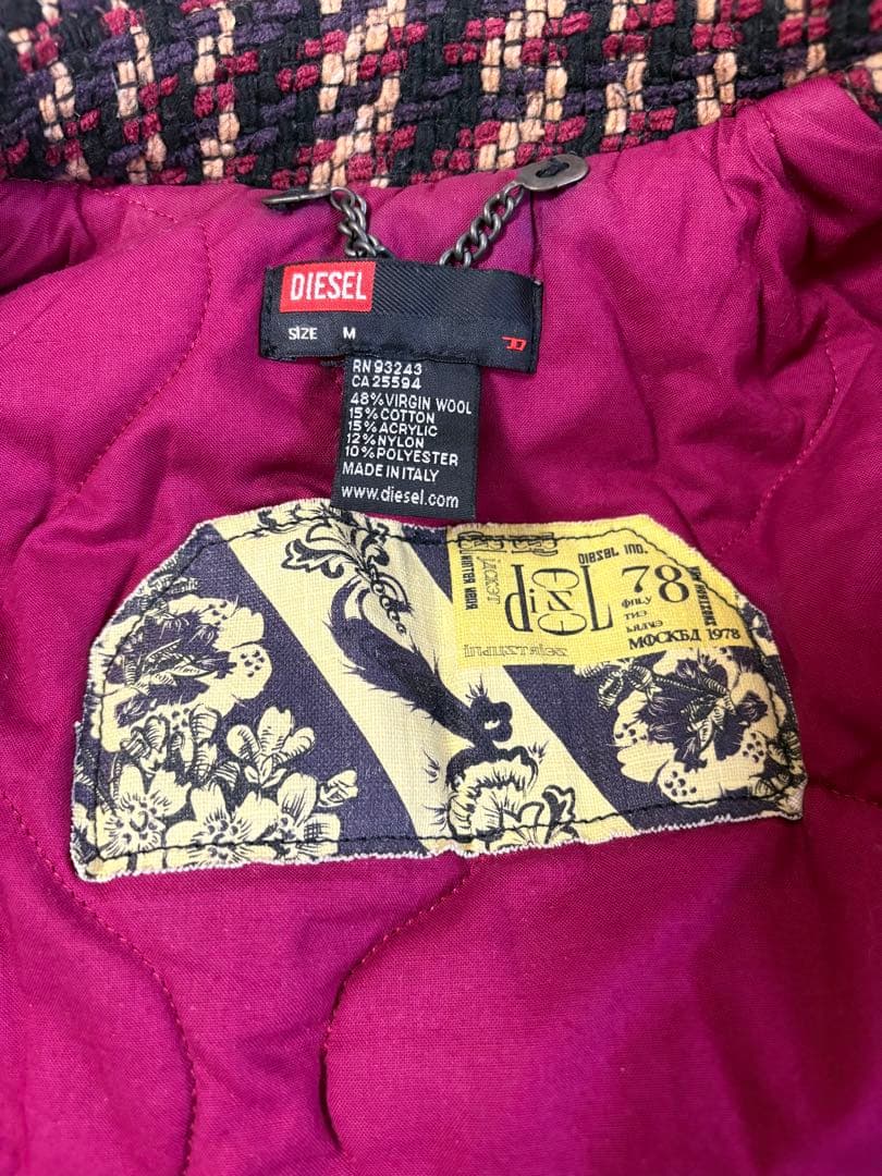 DIESEL ツイード ジャケット ライダース