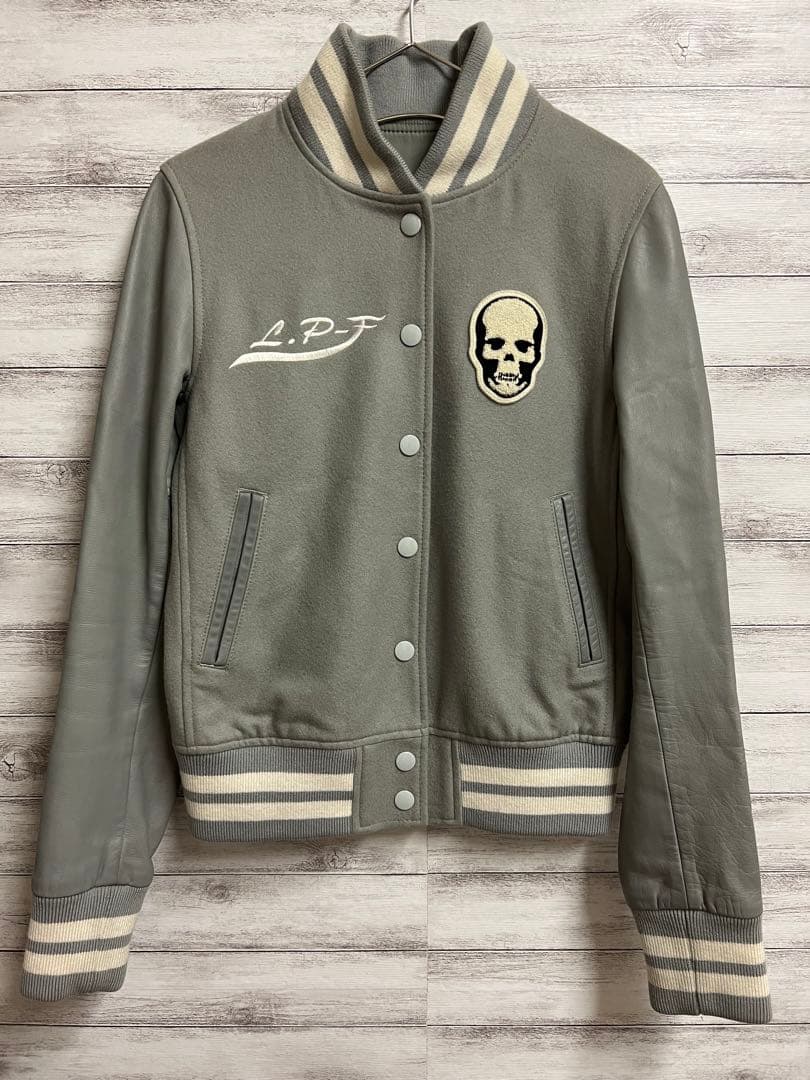 ルシアンペラフィネ スタジャン スカル カシミア 本革 レザー ジャケット