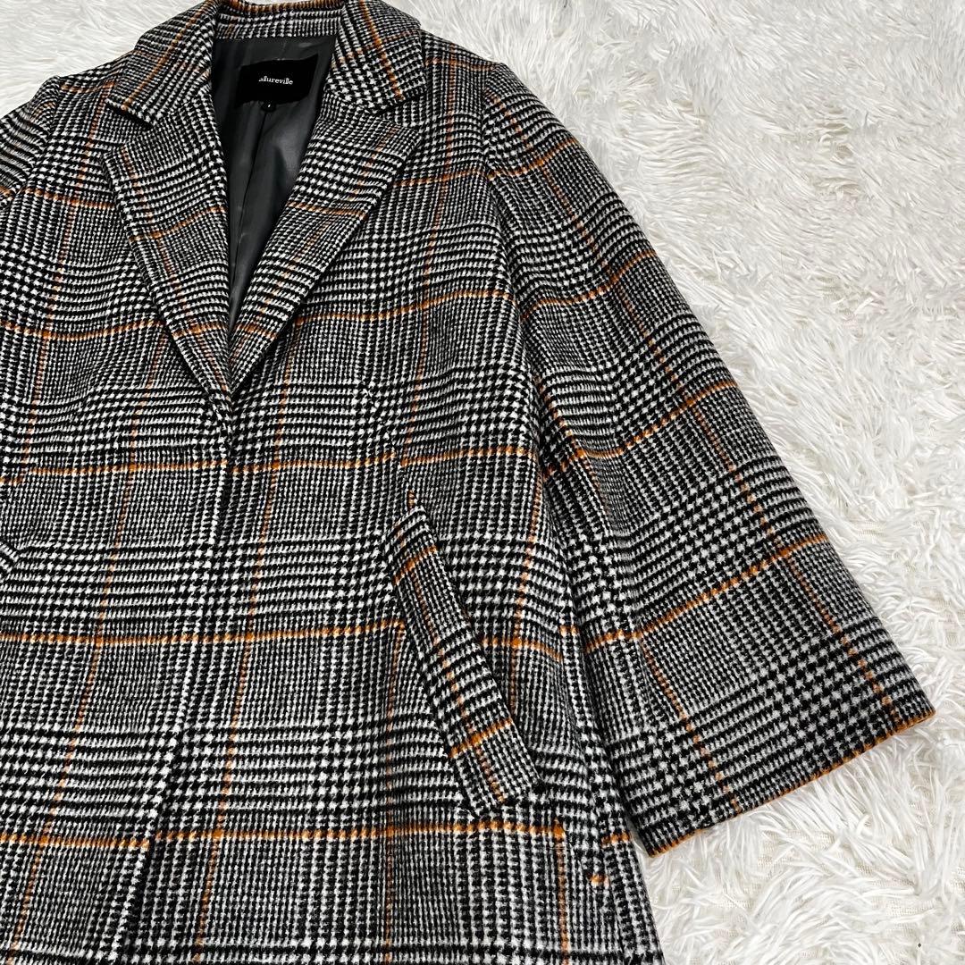 【極美品】アルアバイル チェックチェスターコート M サイズ1 毛 ウール
