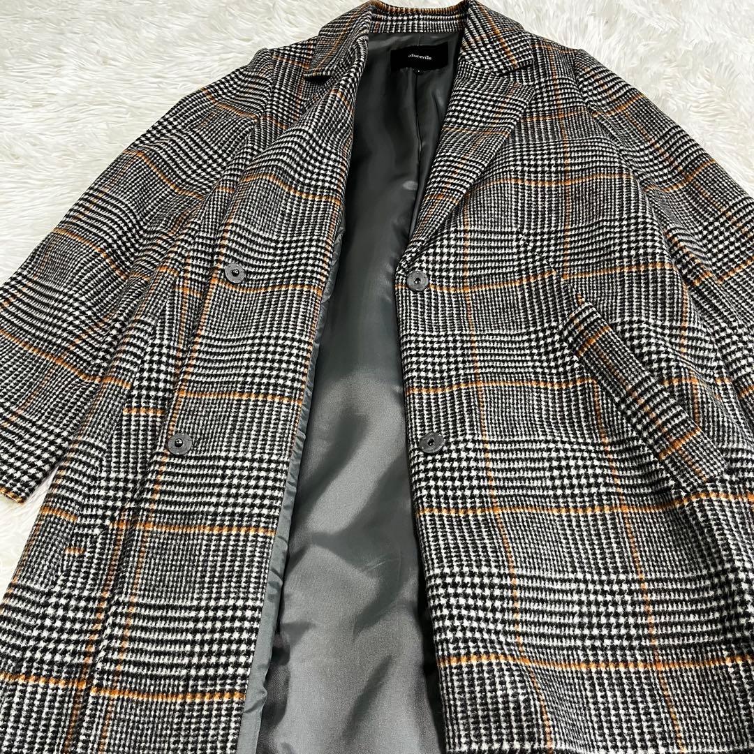 【極美品】アルアバイル チェックチェスターコート M サイズ1 毛 ウール