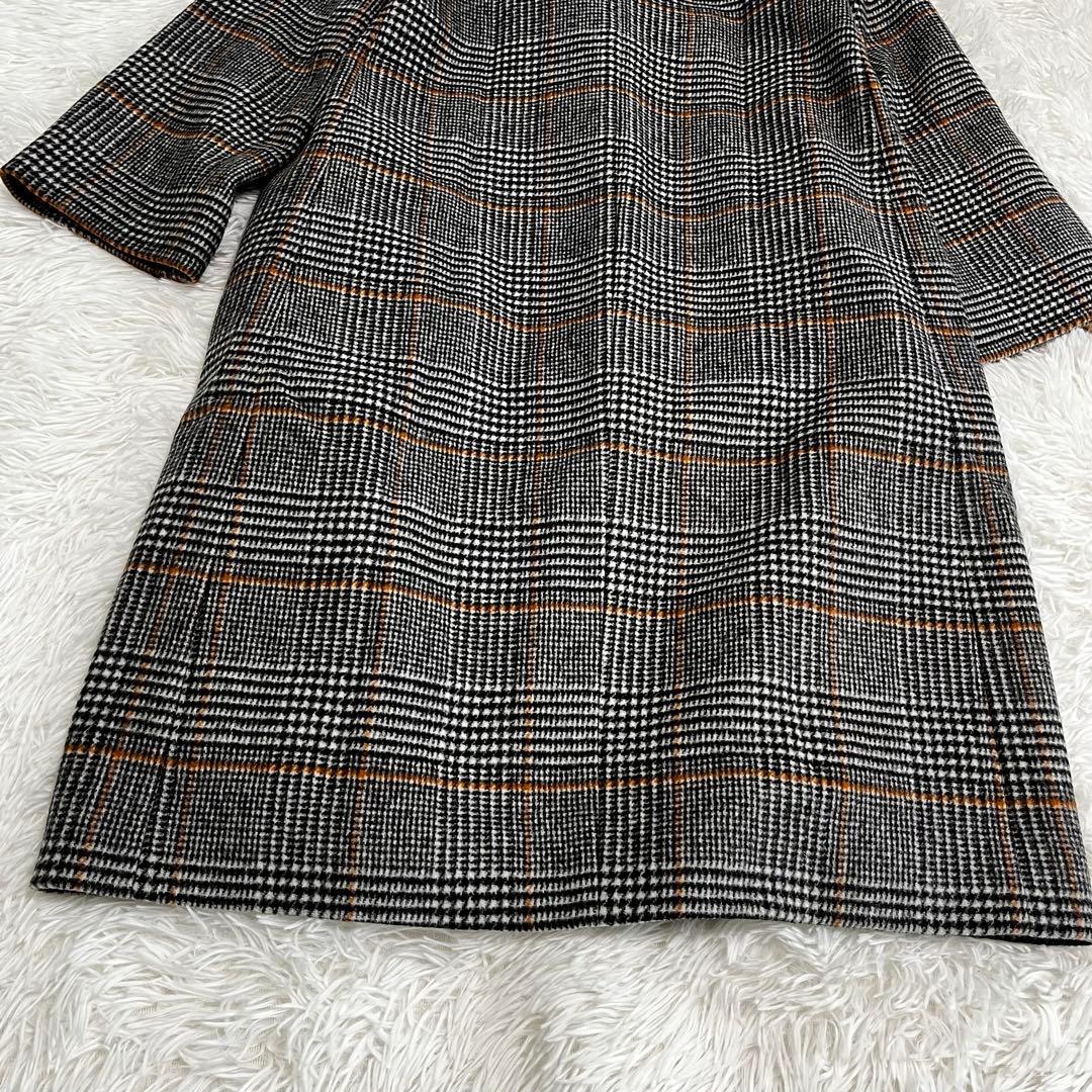 【極美品】アルアバイル チェックチェスターコート M サイズ1 毛 ウール