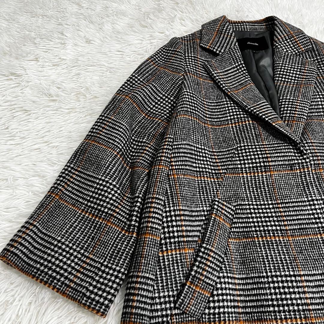 【極美品】アルアバイル チェックチェスターコート M サイズ1 毛 ウール