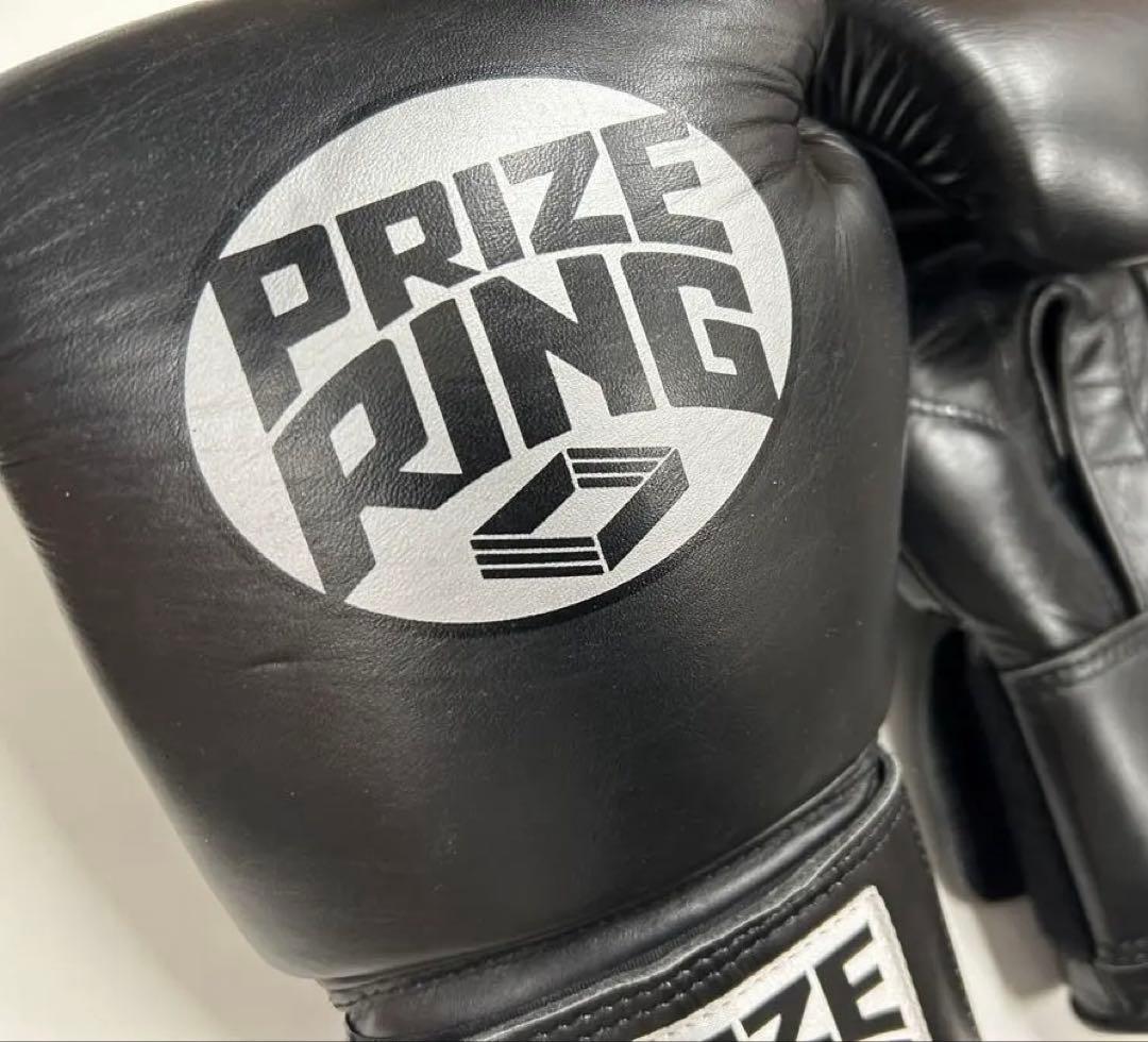 プライズリング　ボクシンググローブ　本革製 黒 8oz