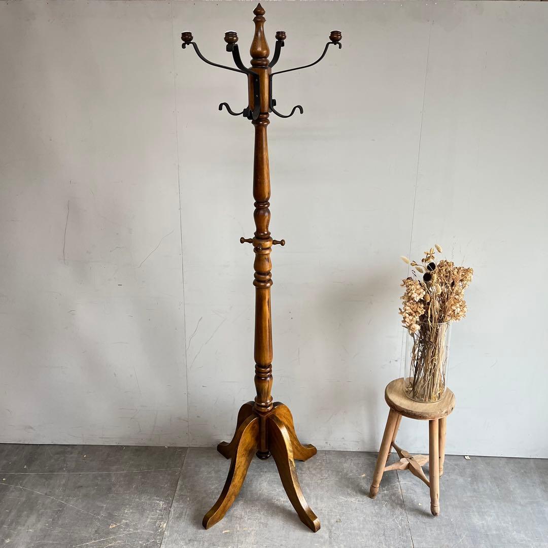 オールド カリモク ハンガーラック 昭和レトロ コロニアル z441