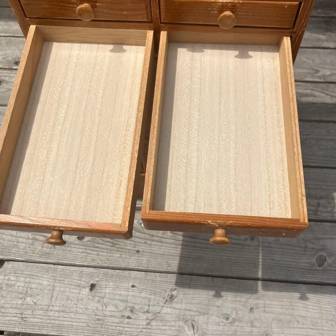 昭和レトロ 木製薬箱 ミニチェスト 箪笥 引き出し収納 引き出し 19杯 9段