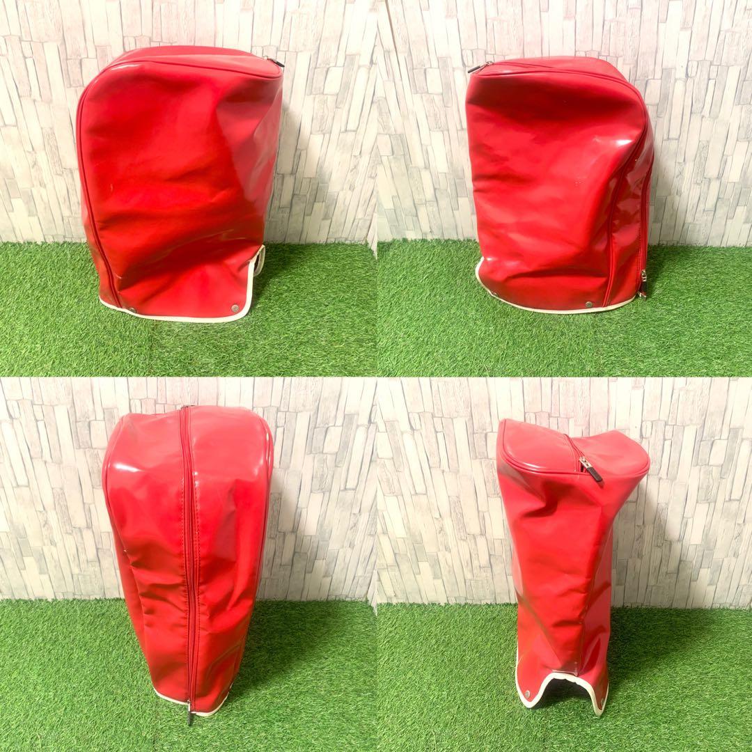 良品 ONOFF/オノフ プロモデル 3点式高級キャディバッグ 赤白 レッド