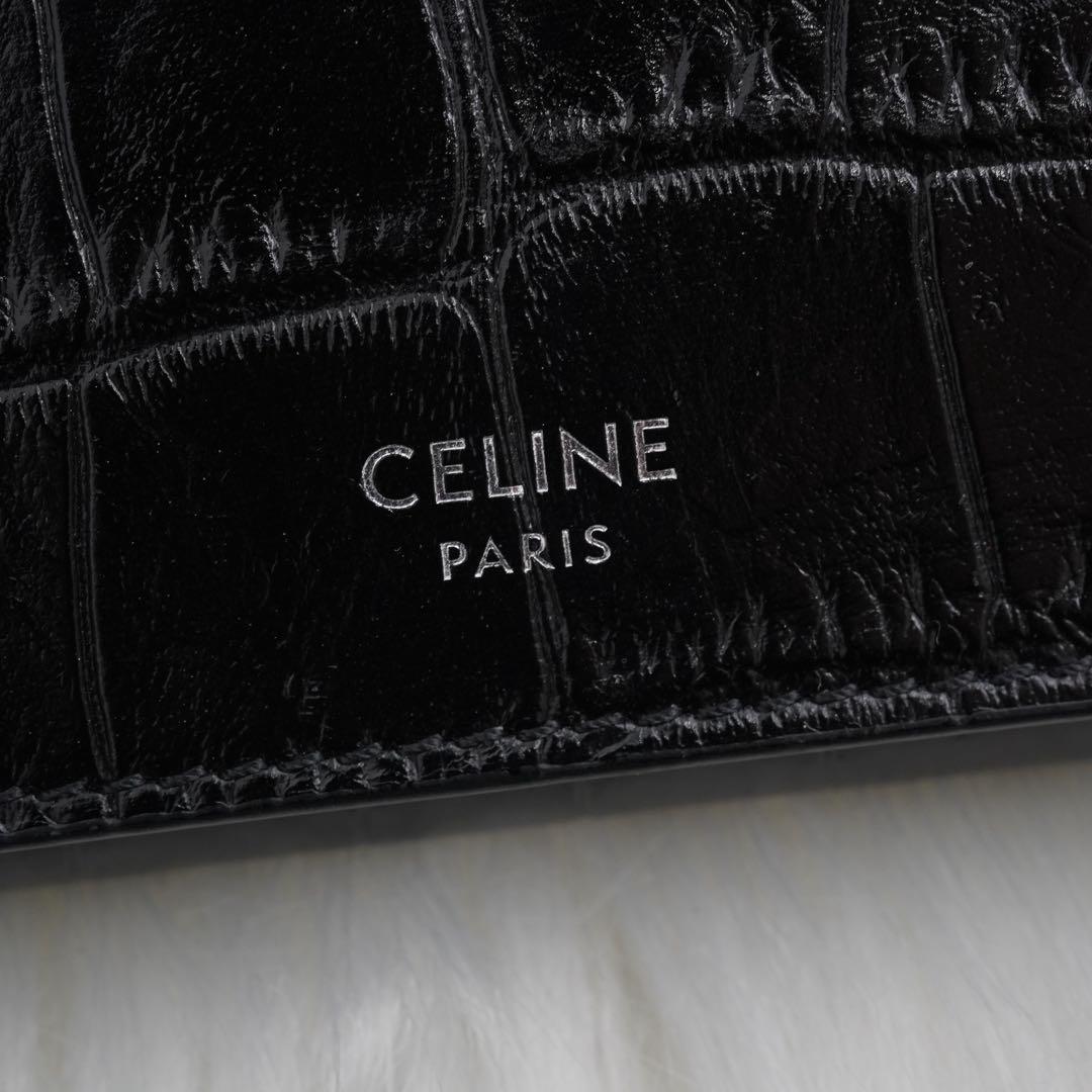 新品未使用品　タグ付き　CELINE セリーヌ キーケース　クロコ　ブラック
