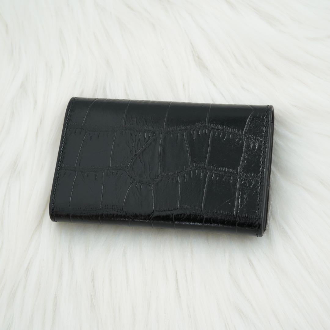 新品未使用品　タグ付き　CELINE セリーヌ キーケース　クロコ　ブラック