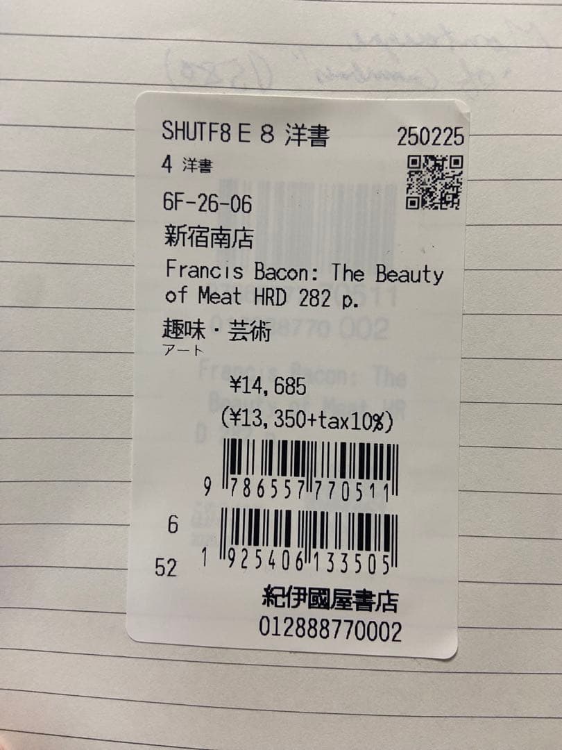 洋書 Francis Bacon The Beauty of Meat