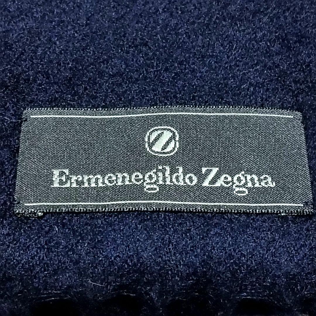 【良品】Ermenegildo Zegna　カシミヤ100％マフラー　メンズ　紺