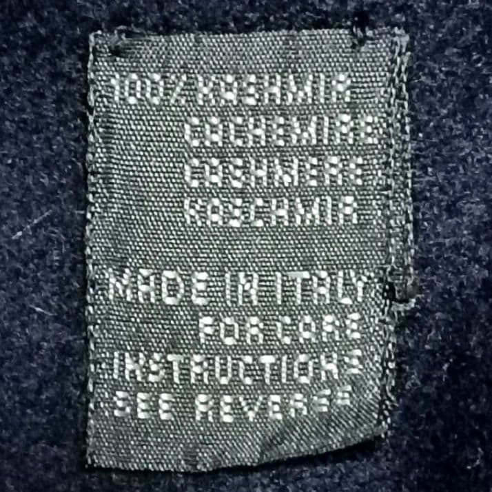 【良品】Ermenegildo Zegna　カシミヤ100％マフラー　メンズ　紺