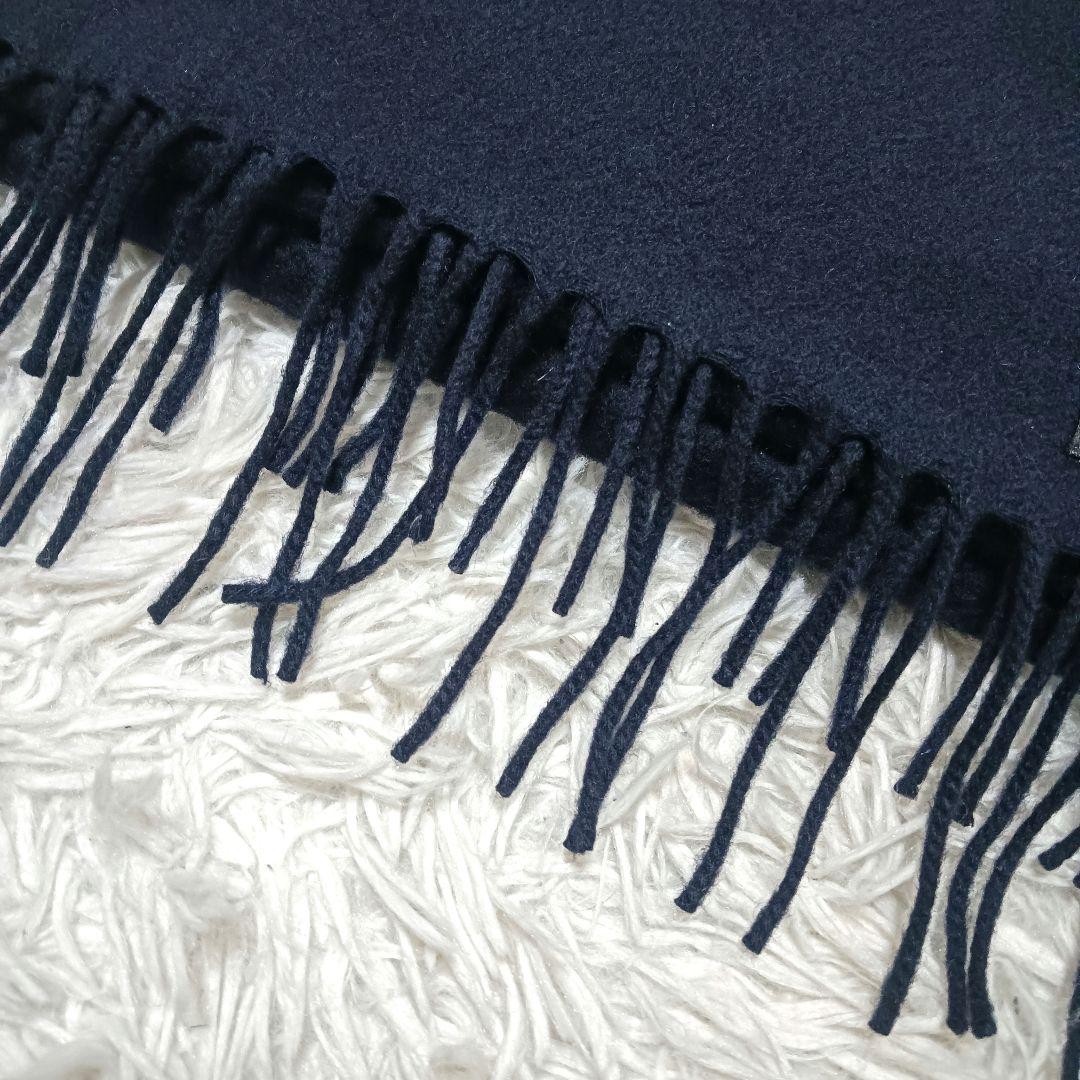 【良品】Ermenegildo Zegna　カシミヤ100％マフラー　メンズ　紺